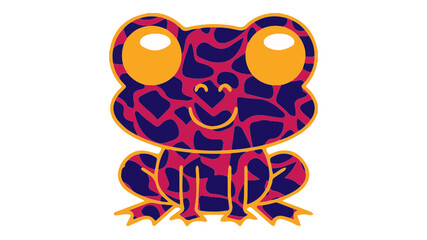 Striking colored frog