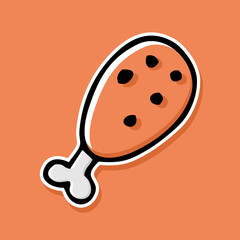 fried chicken cartoon design