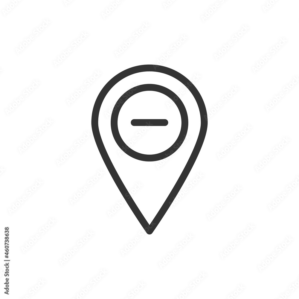 Poster thin line icon of pointer.