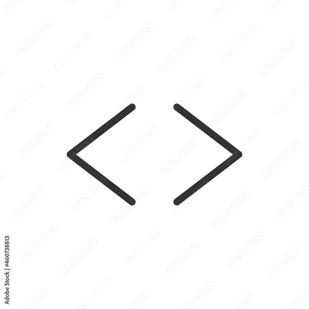 Poster outline design of programming icon.
