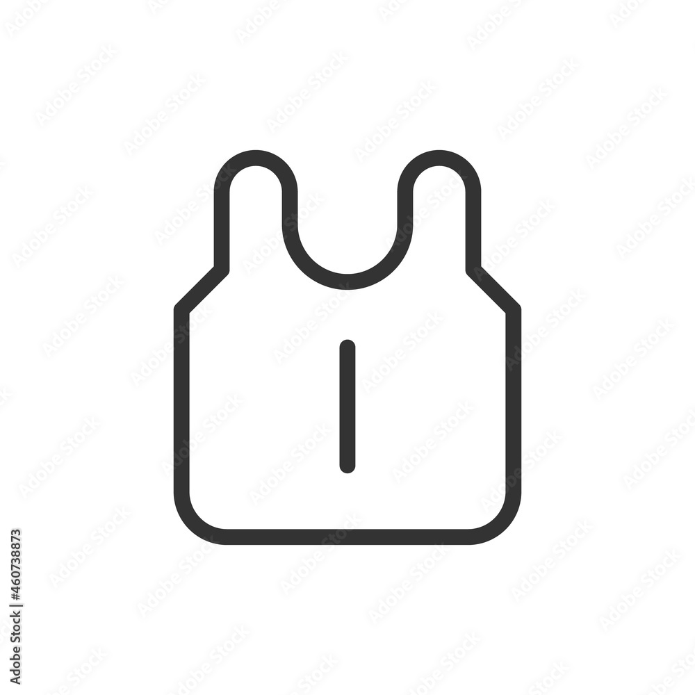 Wall mural vector life jacket line icon.