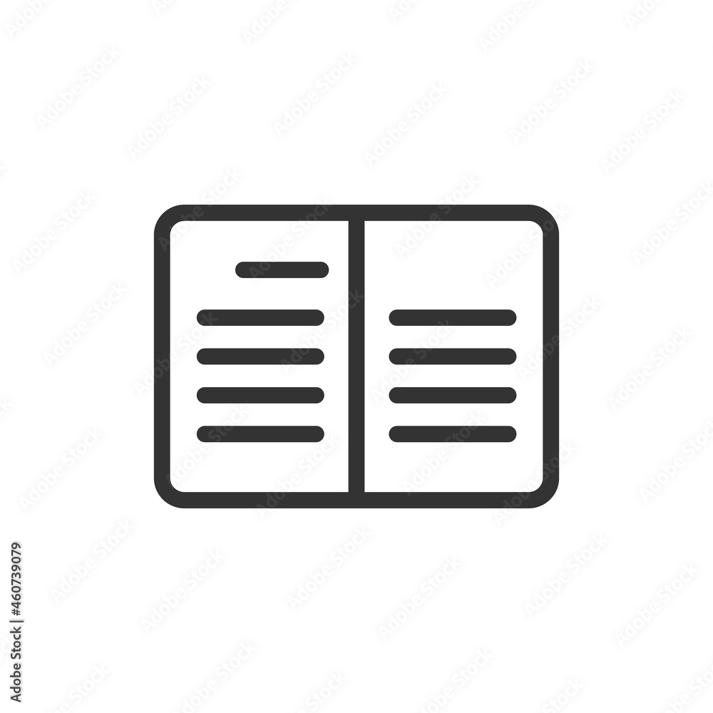 Poster read minimal line icon.