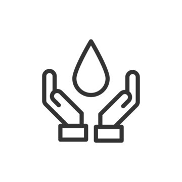 Outline design of ablution icon.