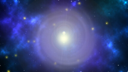 Fototapeta premium space with stars and sun
