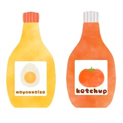 ケチャップとマヨネーズ イラスト