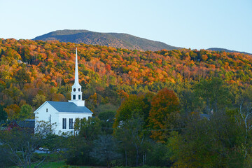 stowe church autumn