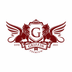 Vintage Griffin, Griffon Logo Design