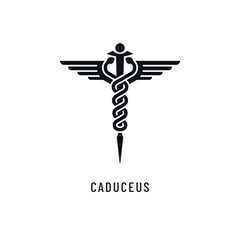 Caduceus Medical Vector Icon