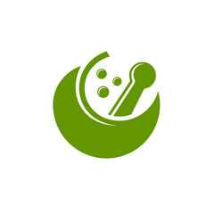 Herbal Medicine Geometric Logo Design