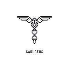 Caduceus Science Outline Icon