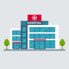 Medical Center Hospital Building Vector Design - 460744890