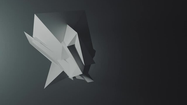 Abstract White Shape Copy Space