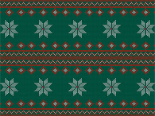 Christmas  knitted seamless pattern