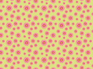 Pattern with pink flowers