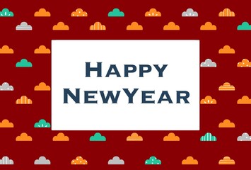 北欧風 松の年賀状