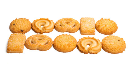 butter cookies isolated