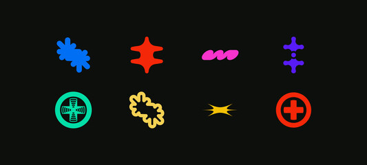 Universal trendy geometric shapes set