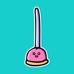 toilet pump cartoon design