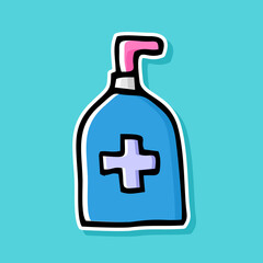 sanitizer cartoon design