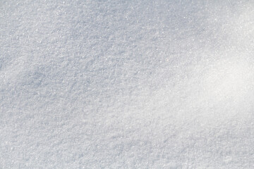 Winter snow. Snow texture Top view of the snow. Texture for design. Snowy white texture. Snowflakes.