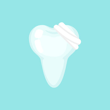 Ill broken tooth, cute colorful vector icon illustration. Cartoon flat isolated image