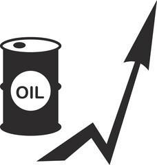 A graph of the growth of prices for oil.