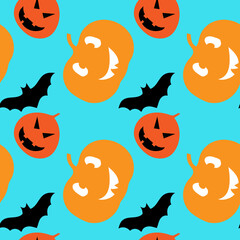 Halloween seamless pattern with pumkin.Can be used for wallpaper, web page background, surface textures.