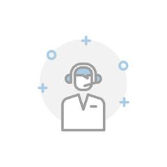support service icon concept design illustration