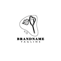 bubble blowers logo cartoon icon template black isolated vector cute