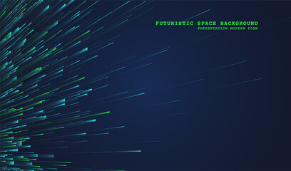 Glowing lines on blue background