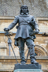 Oliver Cromwell Statue. London, UK