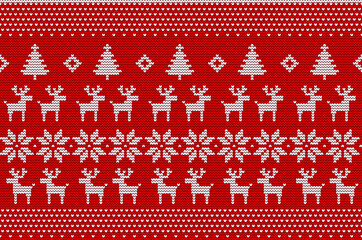Christmas sweater seamless knitting pattern  
