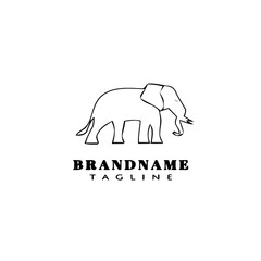 cute animal elephant logo template icon vector illustration