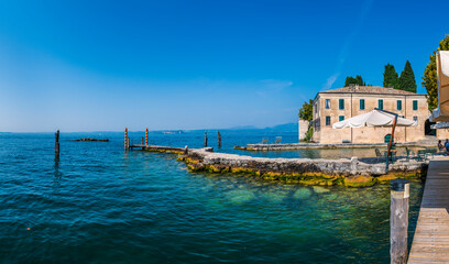 Fototapeta premium Lake Garda and the beauty of Punta San Vigilio.