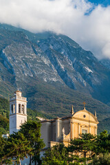 Lake Garda and the historic center of Malcesine.