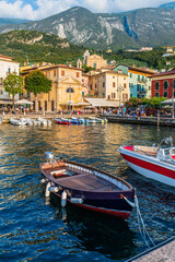 Lake Garda and the historic center of Malcesine.