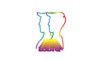 Lgbtq+ .vector. illustration color. gay, lesbian, bisexual, homosexual, transgender. rainbow symbol of lgbt symbol templates for pride month. male love concept.