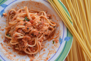 bucatini with fish ragu