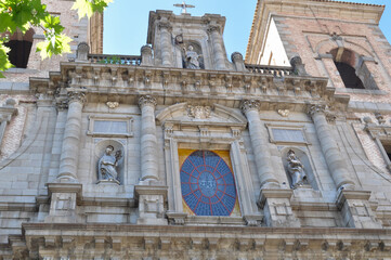 Obraz premium Toledo, Spain, details of architecture from the Roman and Visigoth Periods. Toledo is built mostly in the Gothic style of architecture, but it also demonstrates characteristics of the Changing style.