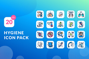 Hygiene - Pixel Perfect Filled Icons
