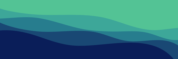 modern waves blue green color vector illustration good for wallpaper, background, web banner, backdrop,  desktop wallpaper, and design template