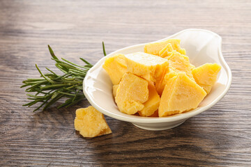 Pieces of delicous parmesan cheese