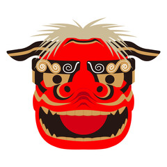 獅子舞のベクターイラスト