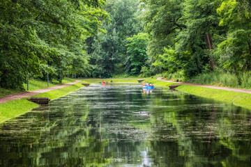 Canal In Fort Bema Park In Warsaw, Poland