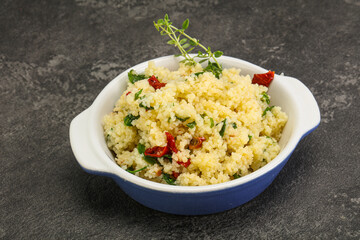 Vegetarian uisine - couscous with vegetables