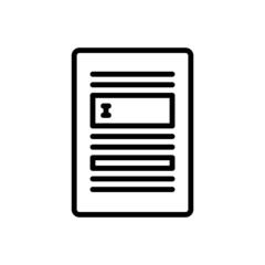 Black line icon for subsection