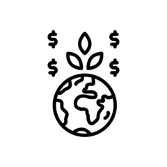 Black line icon for fundamentals