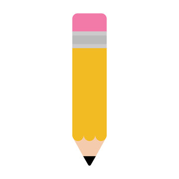 Vector Pencil Flat Design on White Background