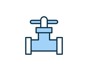 Plumbing flat icon. Single high quality outline symbol for web design or mobile app.  House thin line signs for design logo, visit card, etc. Outline pictogram EPS10