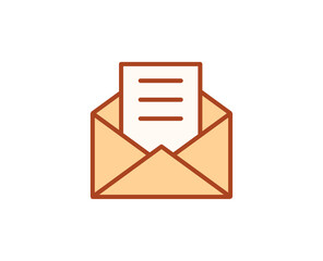 Mail flat icon. Thin line signs for design logo, visit card, etc. Single high-quality outline symbol for web design or mobile app. Marketing outline pictogram.